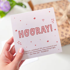 Hooray Congrats Card Congratulations On Your Graduation Card With Text University Class Of 2024 Gift Card For Her Him Well Done Proud Of You