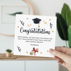 Personalised Congratulations Card With Text University Class Of 2024 Gift Card Her Him Well Done Proud Of You On Your Graduation Gift Card