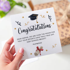 Personalised Congratulations Card With Text University Class Of 2024 Gift Card Her Him Well Done Proud Of You On Your Graduation Gift Card