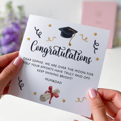 Personalised Congratulations Card With Text University Class Of 2024 Gift Card Her Him Well Done Proud Of You On Your Graduation Gift Card