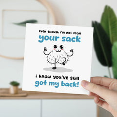 Funny Step-Dad Card Even Though I'M Not From Your Sack Father's Day Gift For Stepdad Funny Christmas Birthday Gift Card Step Dad Step Father