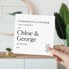 Engagement Card With Name And Date Congratulations On Your Engagement Card With Personalised Engagement Card Gift Greeting Cards Engaged