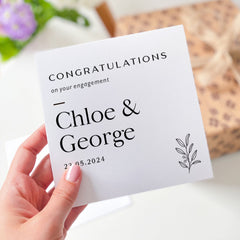 Engagement Card With Name And Date Congratulations On Your Engagement Card With Personalised Engagement Card Gift Greeting Cards Engaged