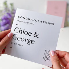 Engagement Card With Name And Date Congratulations On Your Engagement Card With Personalised Engagement Card Gift Greeting Cards Engaged