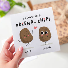 Funny Card For Friend Personalised Best Friend Card I Love Our Friend Chip Card For Bestie Gift For Friend Birthday 18Th 21St 25Th 30Th 40Th