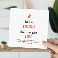 Life Is Tough But So Are You Card Sympathy Card For Her Him Thinking Of You Gifts Gift Card For Friend Get Well Soon Card With Names