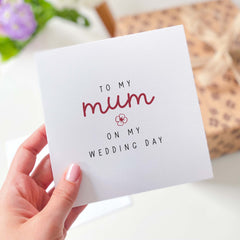 To My Mum On My Wedding Day Card Mother Of The Bride Card Congratulations For Wedding Floral Card Mom Mummy Mother Love You Mum Of The Bride