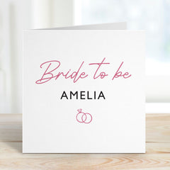 Bride To Be Card With Name Congratulations On Your Wedding Card Newlywed Gift Greeting Cards For Bride With Text Greeting Card