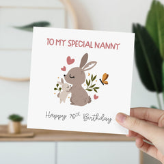 To My Special Nanny Birthday Card Nanny's Birthday Happy Birthday Nanny Cute Rabbit Bunny