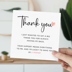 Personalised Thank You Card With Your Text / Gift For Her Him Minimalist Luxury Teacher Appreciation Card / Friend Doctor Nurse End Of Term