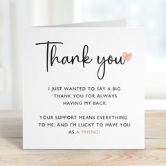 Personalised Thank You Card With Your Text / Gift For Her Him Minimalist Luxury Teacher Appreciation Card / Friend Doctor Nurse End Of Term