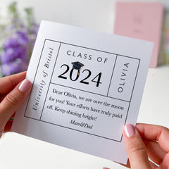 Personalised Class Of 2024 Congratulations Card With Text University Gift Card Her Him Well Done Proud Of You On Your Graduation Gift Card