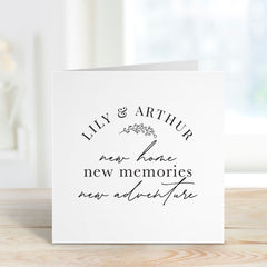 Personalised New Home Card With Names New Memories New Adventure Wedding Card Newlywed Gift Greeting Cards Couple Housewarming Moving Away