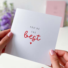 You'Re The Best Card For Best Friend Or Mum Dad Sister Brother Doctor Nurse Teacher Boss Greeting Card Gift Card For Women Men Thank You