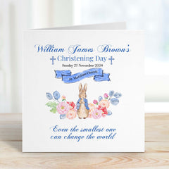 Personalised Christening Card With Name And Church Name Pink Or Blue Baptism Decoration Baby Girl Boy Gifts Keepsake Naming Ceremony