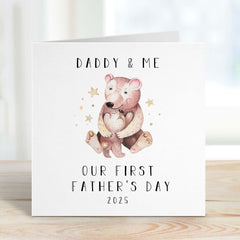 Personalised Our First Fathers Day I Love You Daddy Dad Papa Daddy Bear Fathers Day Card Daddy And Baby Bear Card For Daddy Step Dad Grandad