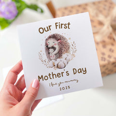 Personalised Happy First Mother’S Day Card 1St Mother’S Day Card I Love You Mummy Mum Mammy Mam Mother And Baby Hedgehog Mother’S Day Card