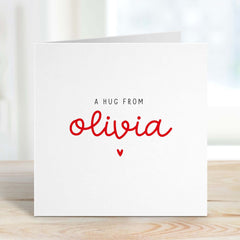 Sending You A Hug Thinking Of You With My Name Card For Your Loved Ones Happy Gift Card A Hug From I Card