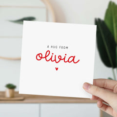 Sending You A Hug Thinking Of You With My Name Card For Your Loved Ones Happy Gift Card A Hug From I Card