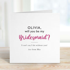 Will You Be My Bridesmaid Card Wedding Card Proposal Card For Wedding With You Be Our To The Best Friends Bridesmaid Card Personalised Card