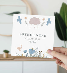 New Baby Card With Name Date Height Weight Gift Card Baby Boy Girl With Cute New Born Babyshower Gift Card Newborn Card Welcome To The World