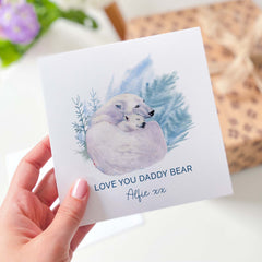 Daddy Bear Card Personalised Dad's Birthday Father's Day Card With Name Card For Daddy Dada Papa Daddy Bear And Baby Bear