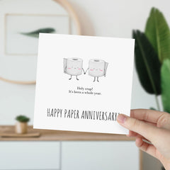 Happy Second Paper Anniversary Card Toilet Paper Funny Happy 2Nd Wedding Anniversary Day For Couple Husband Wife Boyfriend Girlfriend