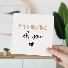 Personalised Thinking Of You Card For Her Him Gift Card With Heart For Friend Best Friend Hug Sending For Your Loss Get Well Soon Far Away