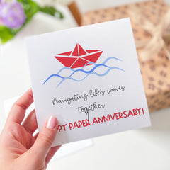 Second Anniversary Greetings Card For Couple Paper Anniversary 2Nd Wedding Anniversary Gift Card