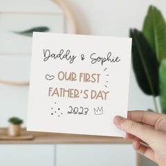 Personalised First Father's Day Card Cards For Dad Daddy Cards For 1St Father's Day Greeting Gift For Dad And Baby Gift Card