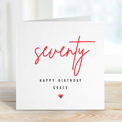 Personalised Birthday Card Name Age Friend Girlfriend Neighbour Mum Daughter Sister Fiancee Happy 20  30 40 50 60 70 Happy Birthday Gift Card