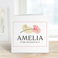 Card For Bride Personalised Bride To Be Card With Name Hen Party Card Bridal Party Greeting Cards For Bride Card With Flowers