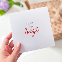 You'Re The Best Card For Best Friend Or Mum Dad Sister Brother Doctor Nurse Teacher Boss Greeting Card Gift Card For Women Men Thank You