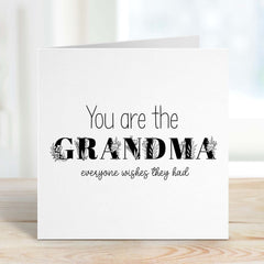 Card For Grandma Available For Nanny Mum Grandad Auntie Sister Cousin Mama Nana Gran Granny Mummy Gift Card For Mother's Day Birthday