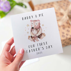 Personalised Our First Fathers Day I Love You Daddy Dad Papa Daddy Bear Fathers Day Card Daddy And Baby Bear Card For Daddy Step Dad Grandad