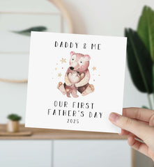 Personalised Our First Fathers Day I Love You Daddy Dad Papa Daddy Bear Fathers Day Card Daddy And Baby Bear Card For Daddy Step Dad Grandad