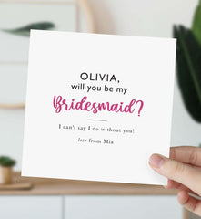 Will You Be My Bridesmaid Card Wedding Card Proposal Card For Wedding With You Be Our To The Best Friends Bridesmaid Card Personalised Card