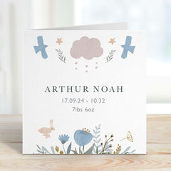 New Baby Card With Name Date Height Weight Gift Card Baby Boy Girl With Cute New Born Babyshower Gift Card Newborn Card Welcome To The World