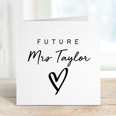 Card For Bride Future Mrs Card For Bride On Wedding Day Custom Bridal Shower Card For Fiance Best Friend Card