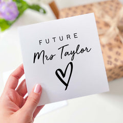 Card For Bride Future Mrs Card For Bride On Wedding Day Custom Bridal Shower Card For Fiance Best Friend Card