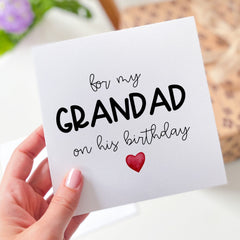 Card For Grandad Happy Birthday Grandad's Birthday Gift Card For My Grandad With Heart Greeting Cards On His Birthday