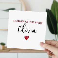 Personalised Mother Of The Bride Card With Name Thank You Mum Greeting Cards For Brides Mum Gift Card Wedding Day Card