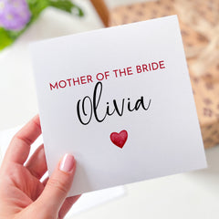 Personalised Mother Of The Bride Card With Name Thank You Mum Greeting Cards For Brides Mum Gift Card Wedding Day Card