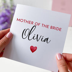 Personalised Mother Of The Bride Card With Name Thank You Mum Greeting Cards For Brides Mum Gift Card Wedding Day Card