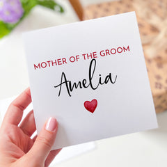 Personalised Mother Of The Groom Card Greeting Card For Grooms Mum Gift Card Thank You Wedding Day Card