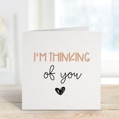 Personalised Thinking Of You Card For Her Him Gift Card With Heart For Friend Best Friend Hug Sending For Your Loss Get Well Soon Far Away