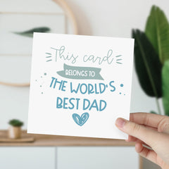 Card For Dad Happy Father's Day Dad's Birthday Funny Gift Card For Daddy To The World's Best Dad Dada Papa New Dad Pregnancy Announcement