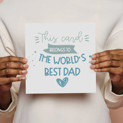 Card For Dad Happy Father's Day Dad's Birthday Funny Gift Card For Daddy To The World's Best Dad Dada Papa New Dad Pregnancy Announcement