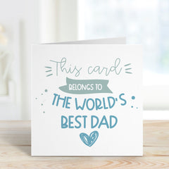 Card For Dad Happy Father's Day Dad's Birthday Funny Gift Card For Daddy To The World's Best Dad Dada Papa New Dad Pregnancy Announcement