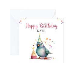 Funny Birthday Card With Name And  Pigeon Theme Card Birthday Greeting Card Friend Dad Mum Daughter Granddaughter Niece Sister